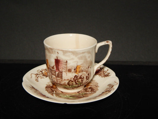 RETRO' TAZZINA CAFFE' PORCELLANA JOHNSON BROS ROYAL HOMES OF BRITAIN DIFETTI