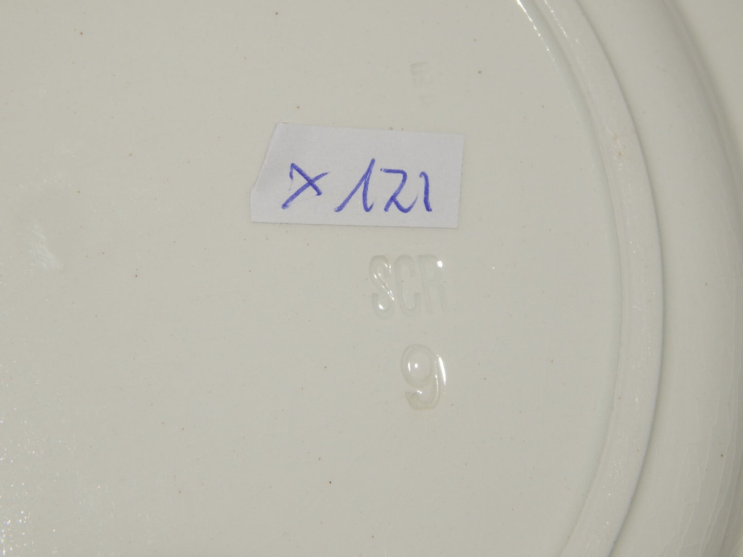 ANTICO SERVIZIO 6 PIATTI CERAMICA BIANCA PROFILO BLU RICHARD MILANO PRIMO 900