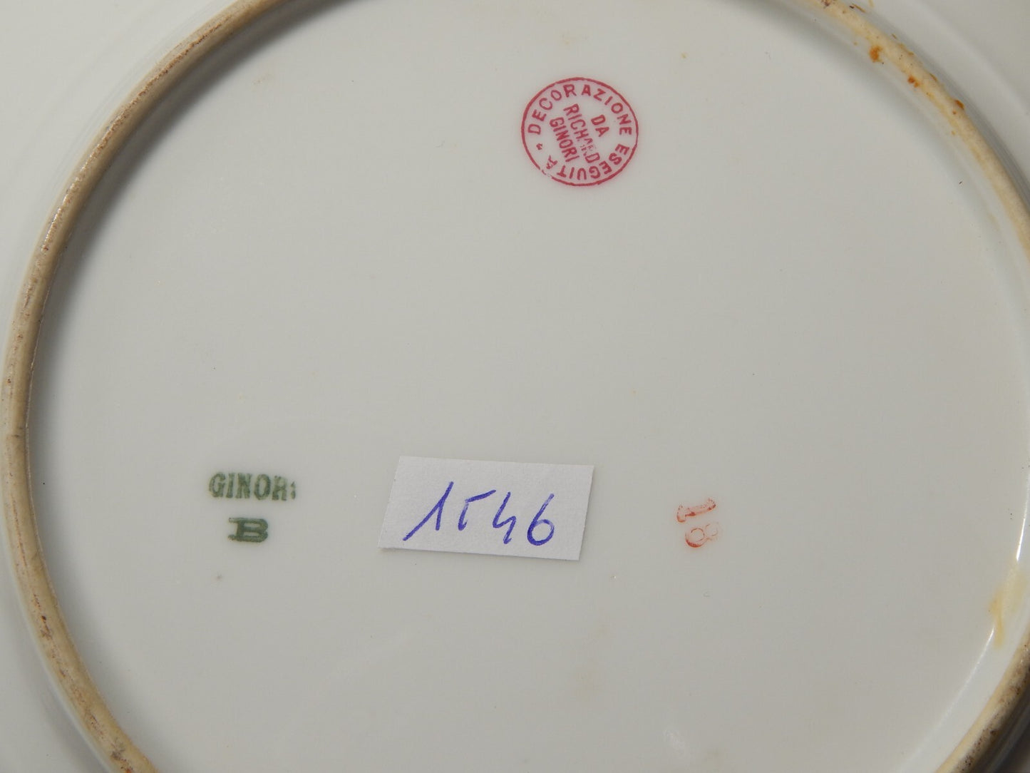 ANTICO PIATTO PORCELLANA GINORI CITTA' REDENTE POLA 1919 STEMMA REGNO ITALIA