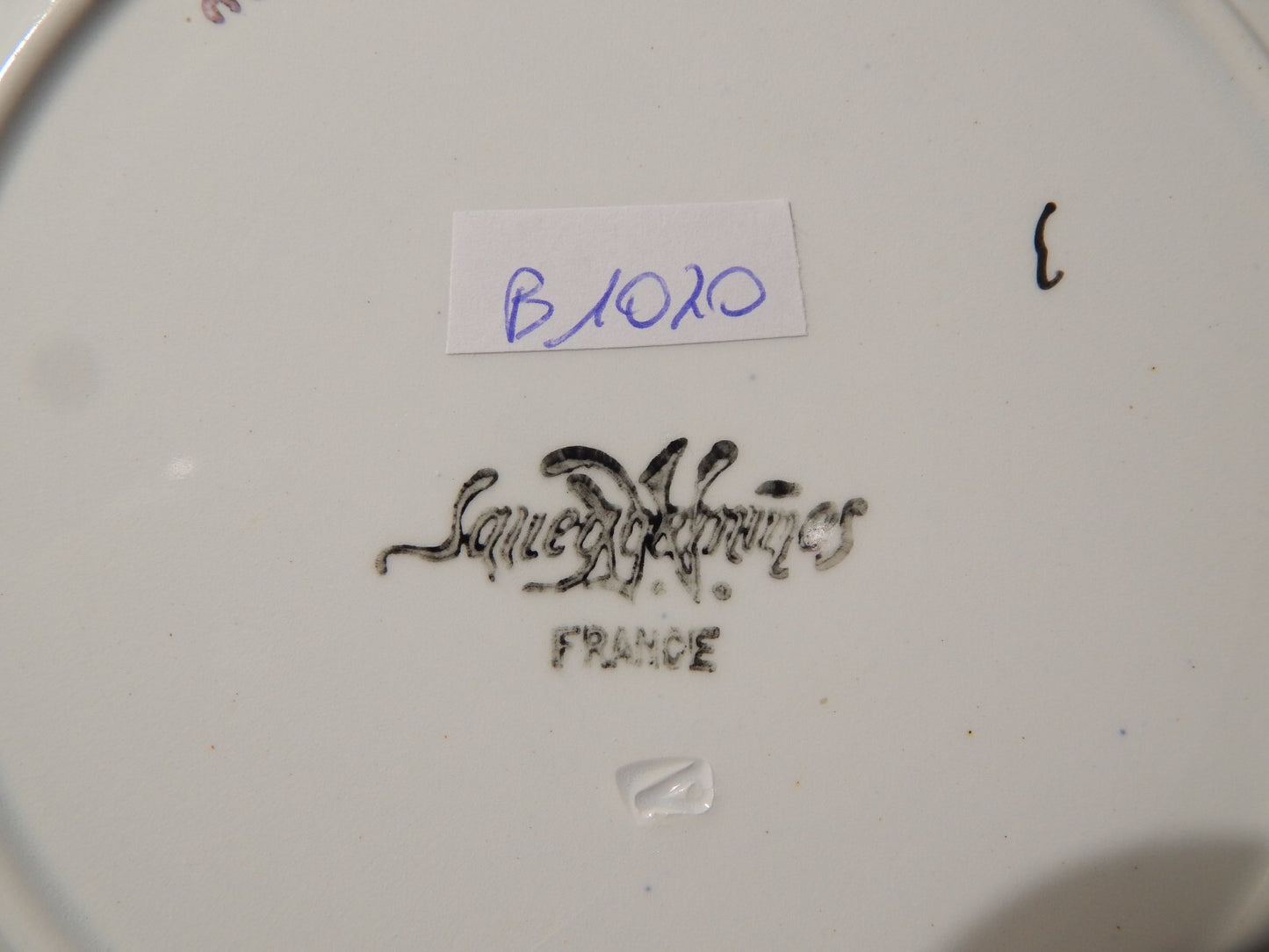 ANTICO PIATTO DECORATIVO CERAMICA SARREGUEMINES AUVERGNE PRIMA META' 900