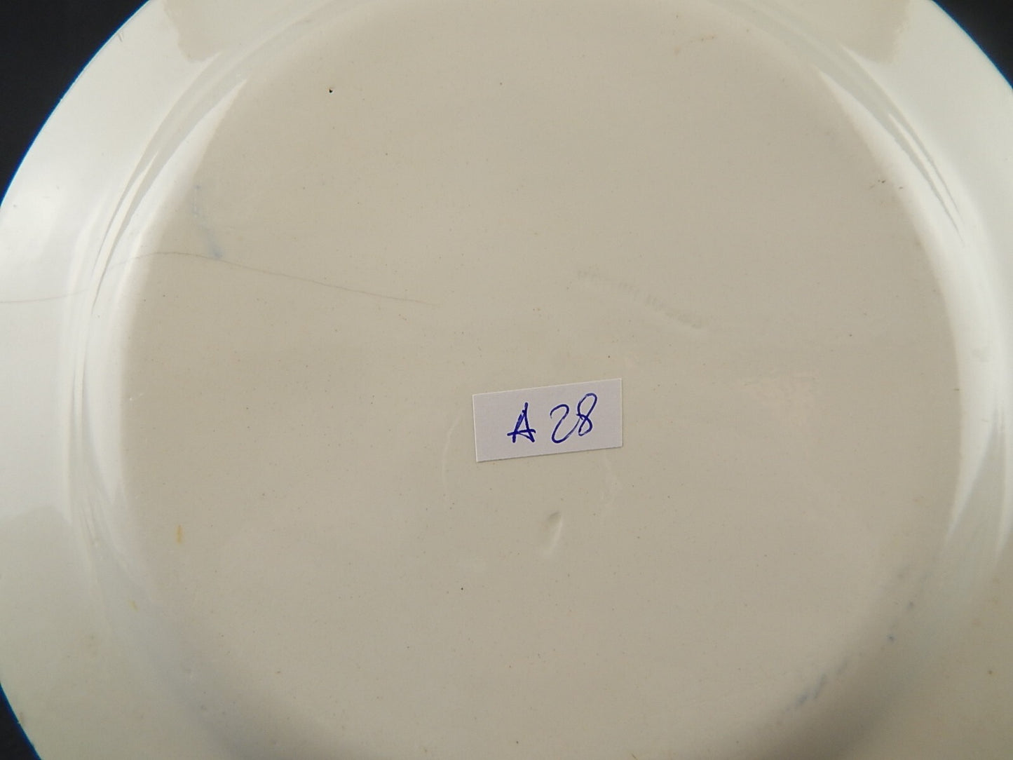 ANTICO PIATTO SEMI PORCELLANA RICHARD MILANO DECORO FERRARA META' 800 #A28