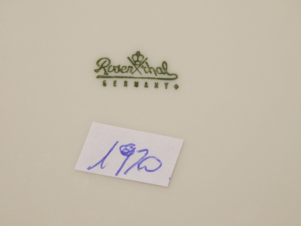 VINTAGE STILE ROCAILLE SERVIZIO 6 PIATTI DESSERT SANS SOUCI PORCELLANA ROSENTHAL