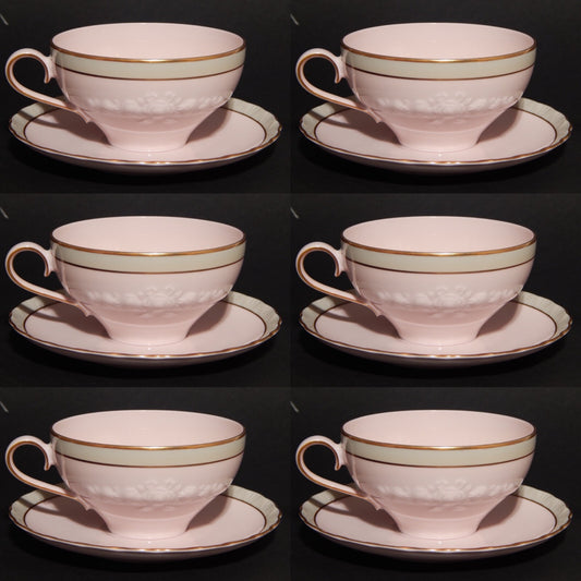 PREZIOSO SERVIZIO DA TÈ PORCELLANA HUTSCHENREUTHER PORCELAINE ROSE ROSA ANTICO