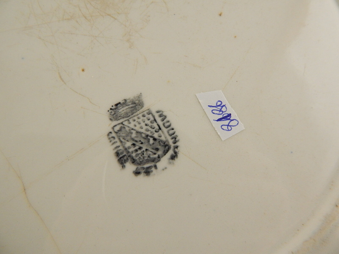 ANTICO ARTE POVERA INTROVABILE PIATTO CERAMICA FELICE MUSSO MONDOVI' 1877 CM 29