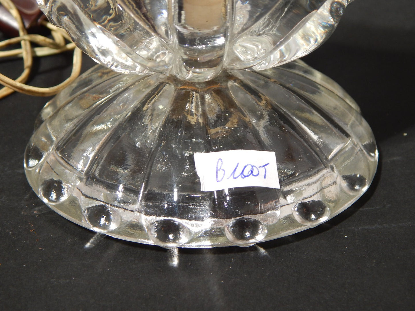 ANTICA ORIGINALE ART DECO LAMPADA ABAT JOUR VETRO SOFFIATO MURANO STILE BAROVIER