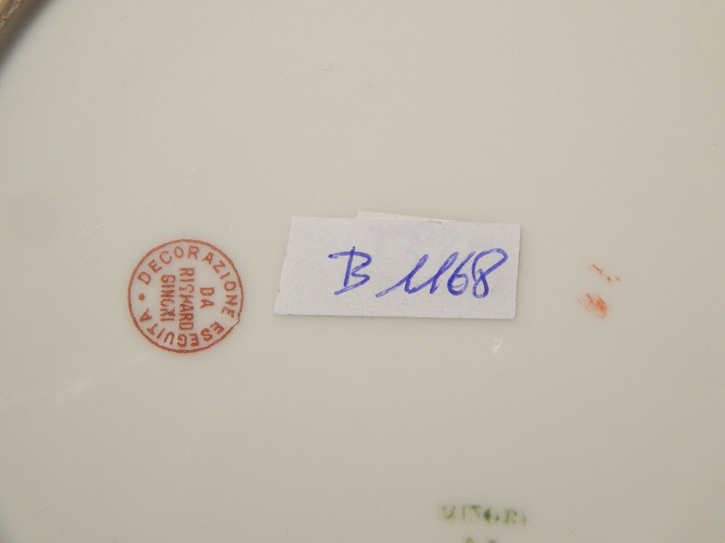 ANTICO PIATTO PORCELLANA GINORI CITTA' REDENTE RAGUSA 1919 STEMMA REGNO SABAUDO