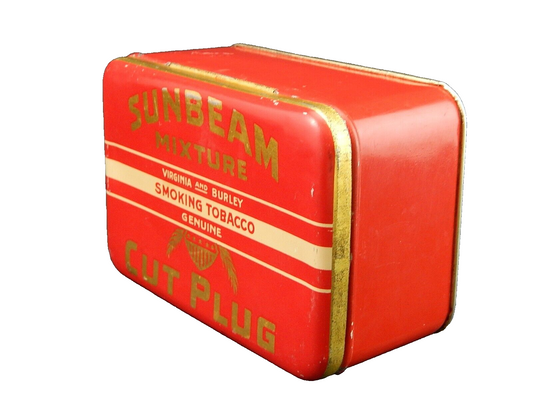 COLLEZIONE ANTICA SCATOLA LATTA SUNBEAM MIXTURE SMOKING TOBACCO VIRGINIA BURLEY