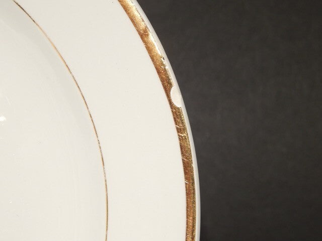 ANTICO SERVIZIO 18 PIATTI CERAMICA RICHARD MILANO FINE 800 BIANCO E ORO IMPERO