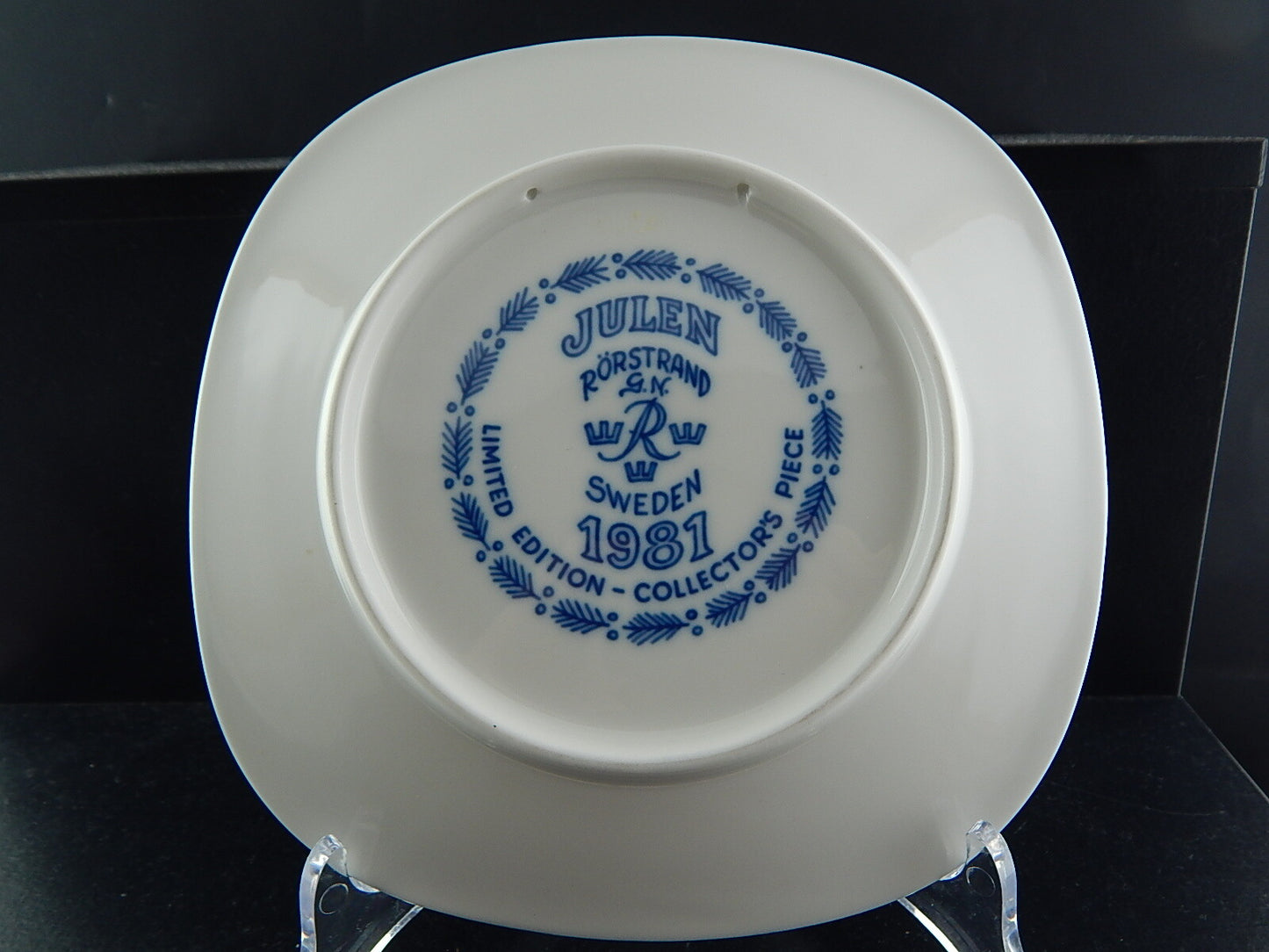 RORSTRAND PIATTO PORCELLANA NATALE 1981 PORCELAIN CHRISTMAS PLATE COLLEZIONE NEW