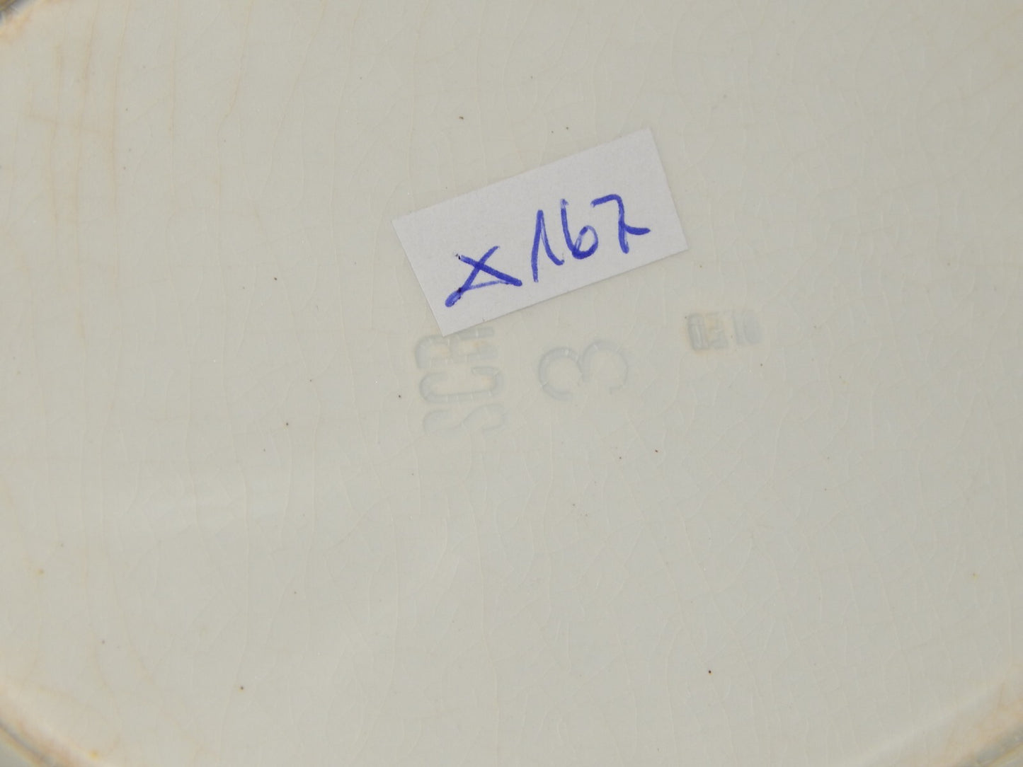 ANTICA RARA FRUTTIERA CENTROTAVOLA CERAMICA BIANCA E BLU RICHARD MILANO FINE 800