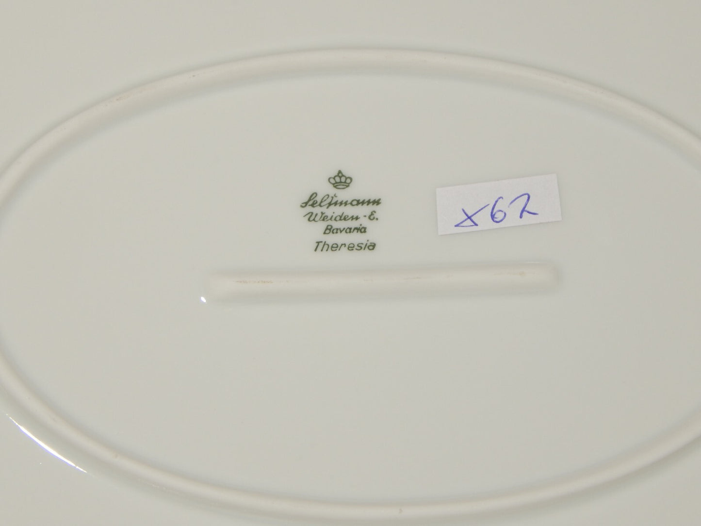 ANTICO RARO VASSOIO OVALE PORCELLANA SELTMANN WEIDEN THERESIA LA ROSA E LA DALIA