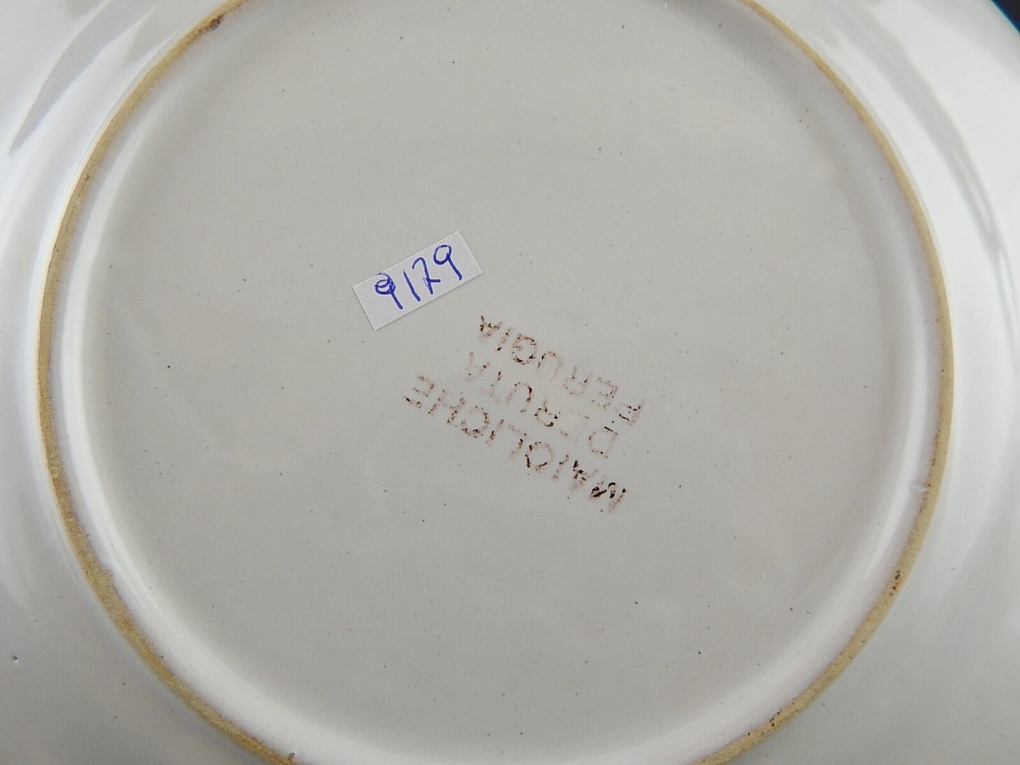 ANTICO PIATTO CERAMICA MAIOLICHE DERUTA PERUGIA PRIMO 900 RINASCIMENTALE #9179