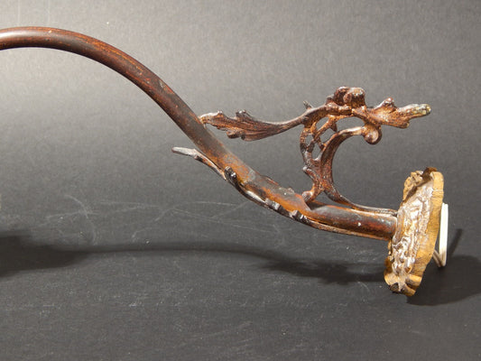 ANTICA LIBERTY APPLIQUE LAMPADA PARETE OTTONE TULIP IN VETRO SATINATO