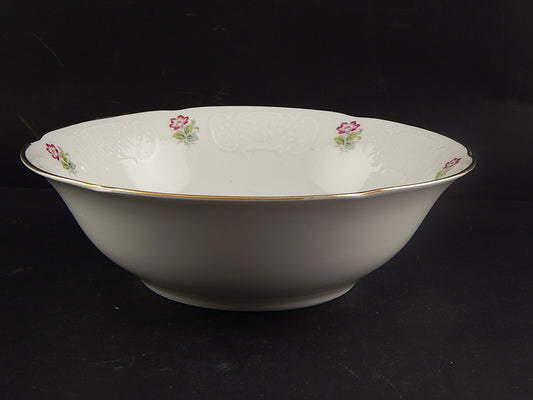 VINTAGE RICHARD GINORI INSALATIERA TERRINA PORCELLANA DECORO ROSA CANINA