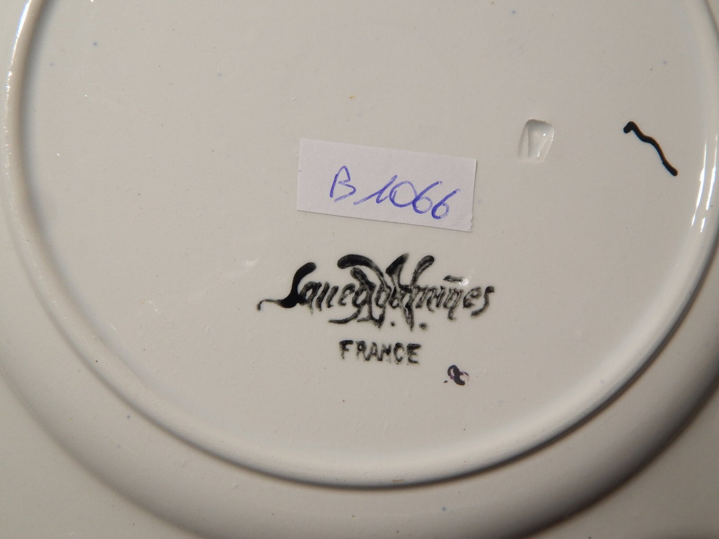 ANTICO PIATTO DECORATIVO CERAMICA SARREGUEMINES LANGUEDOC PRIMA META' 900