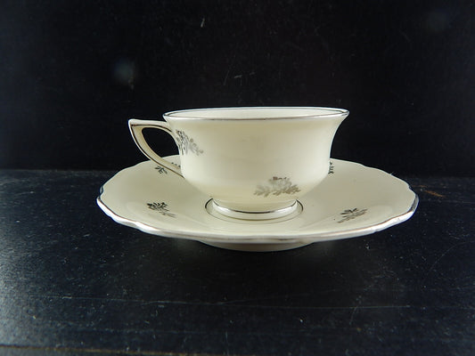 ANTICA PREZIOSA RARA TAZZINA CAFFÈ BOHEMIA ROYAL IVORY DECORO ARGENTO