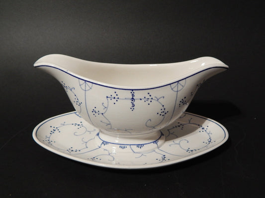 ANTICA '800 ZUPPIERA SALSIERA PORCELLANA VILLEROY&BOCH DRESDEN BLUE FLUTED
