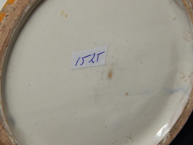 ANTICO VASO ALBARELLO CERAMICA CALTAGIRONE EPOCA 1800 COM STEMMA ARALDICO