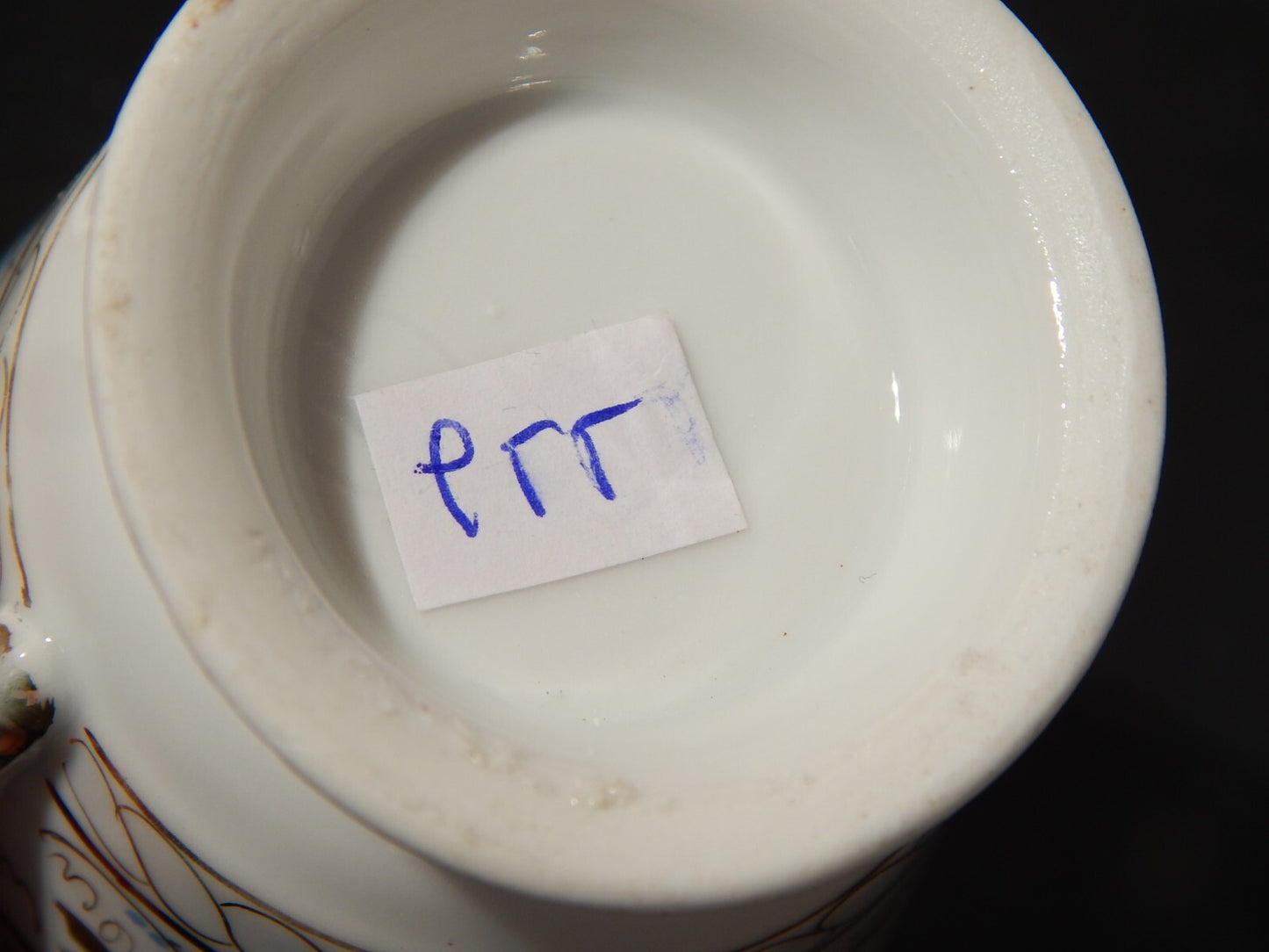 ANTICA TAZZA IMPERO PORCELLANA VECCHIO PARIGI DIPINTA PRIMO 800 ORO ZECCHINO