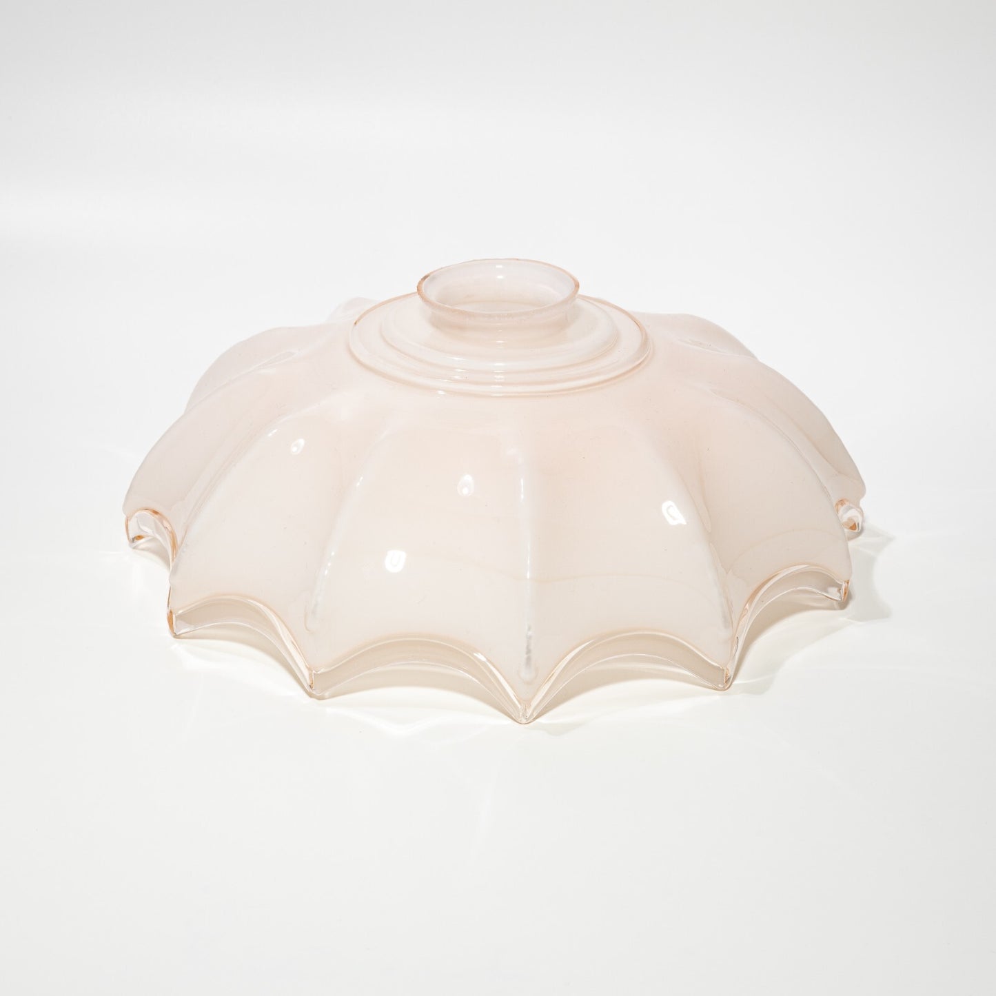ANTICO EPOCA LIBERTY VETRO OPALINO ROSA PER LAMPADARIO