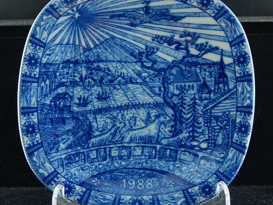 RORSTRAND PIATTO PORCELLANA NATALE 1988 PORCELAIN CHRISTMAS PLATE COLLEZIONE NEW