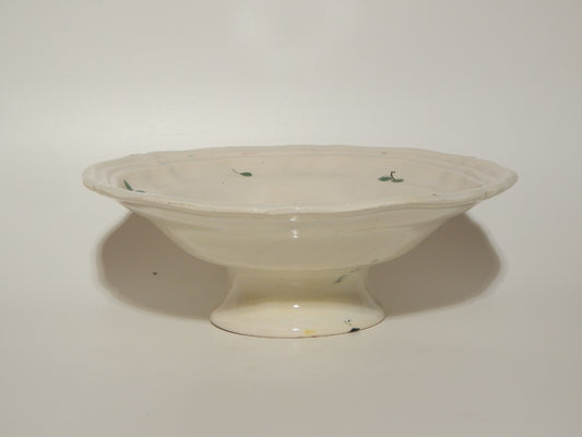 ANTICA ALZATA CENTROTAVOLA MAIOLICA CERAMICA LODIGIANA VECCHIA LODI DIPINTA