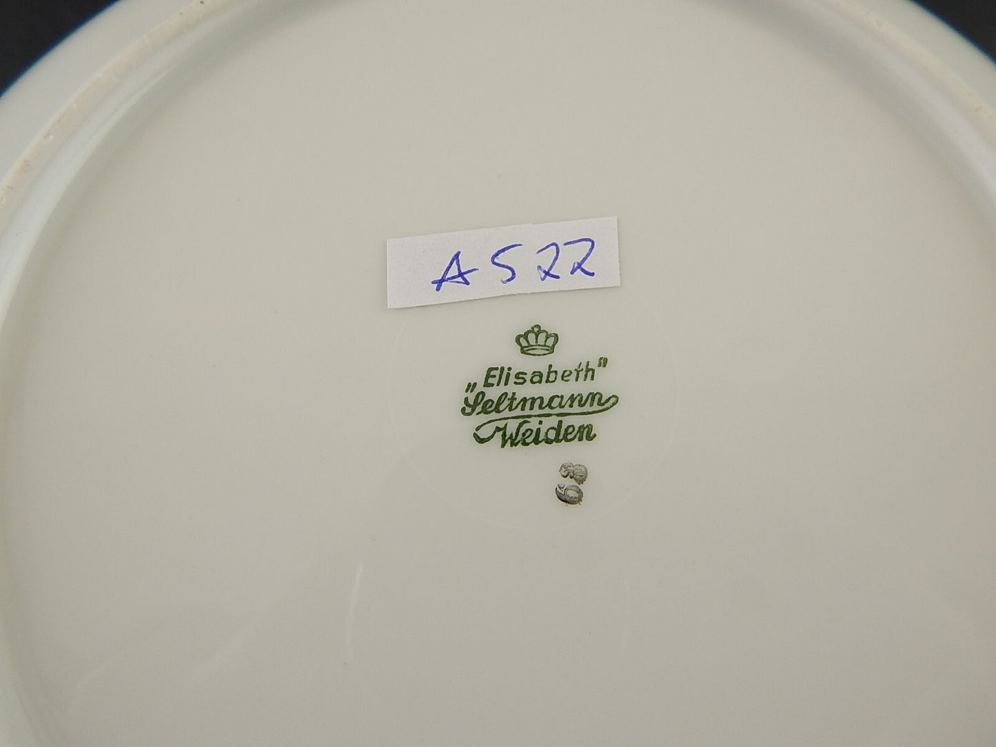 ANTICO SERVIZIO 6 PIATTI PORCELLANA BIANCA ORO BAVARIA SELTMANN WEIDEN ELISABETH