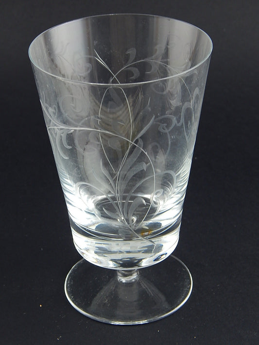 ANTICO ART NOUVEAU LIBERTY GRANDE CALICE VASO CRISTALLO INCISO MANO COLLEZIONE