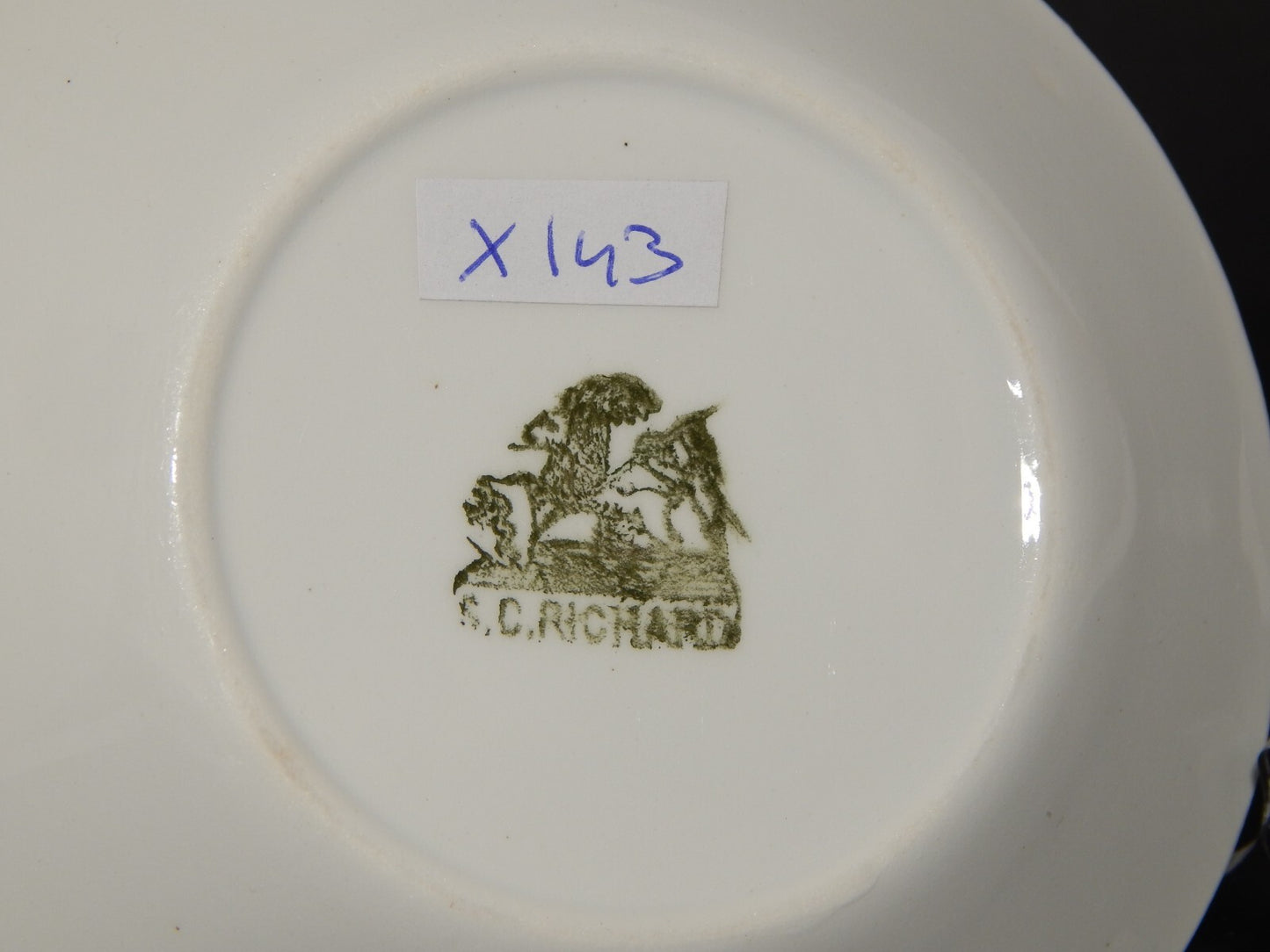 ANTICA PREZIOSA PORCELLANA BIANCA IMPERO TAZZINA CAFFÈ E PIATTINO RICHARD MILANO