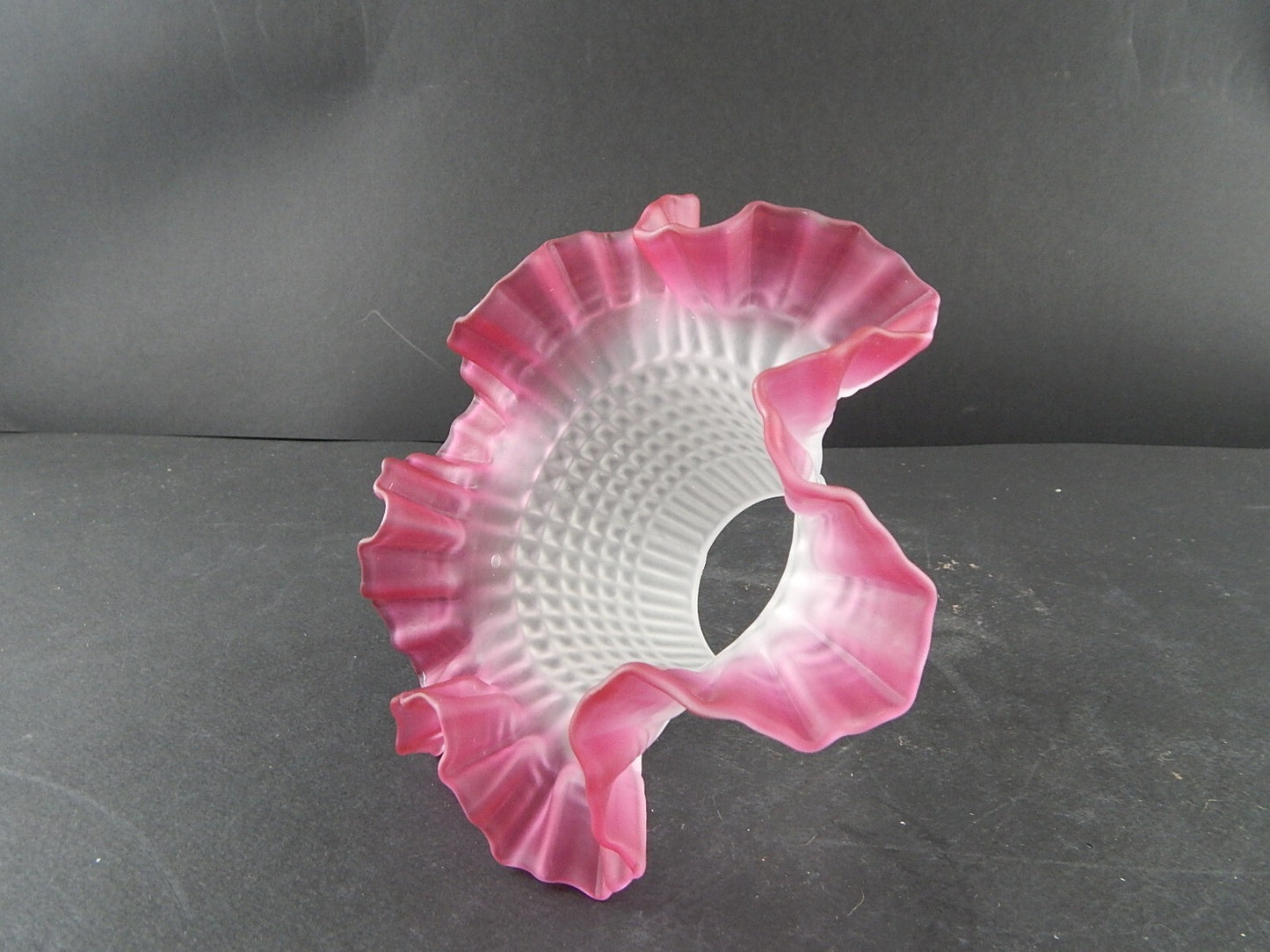 ANTICO EPOCA LIBERTY VETRO SATINATO TULIP PARALUME PER APPLIQUE O LAMPADA A420