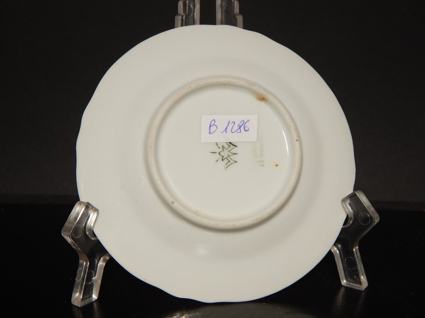 ANTICA TAZZINA CAFFE' PORCELLANA BIANCA E ARGENTO WINTERLING BAVARIA