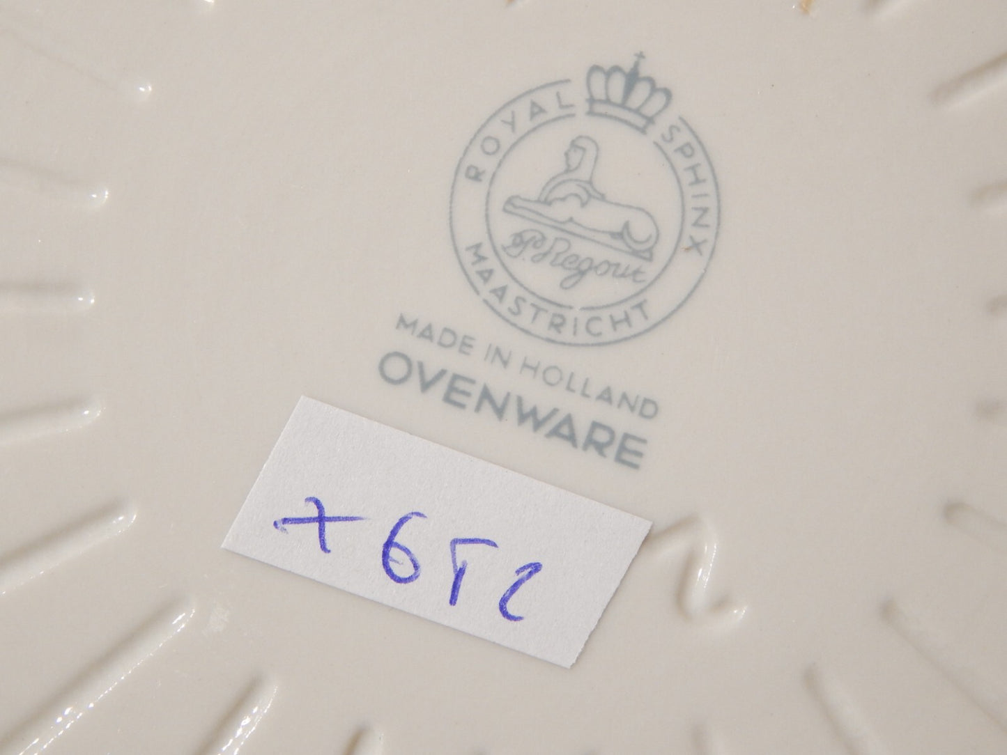 MODERNARIATO VINTAGE TERRINA CERAMICA DA FORNO P REGOUT ROYAL SPHYNX MAASTRICHT