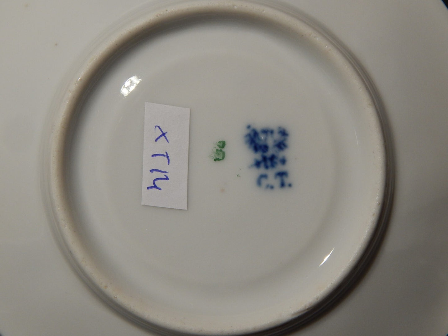 ANTICA RARA TAZZA DA TE' CON ROSE PORCELLANA CARL TIELSCH ALTWASSER SILESIA 1930