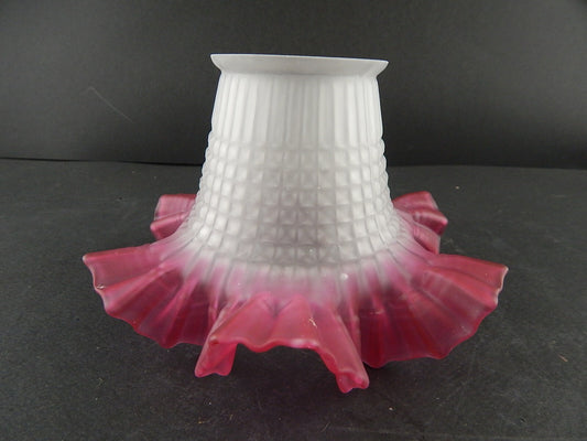 ANTICO EPOCA LIBERTY VETRO SATINATO TULIP PARALUME PER APPLIQUE O LAMPADA A420