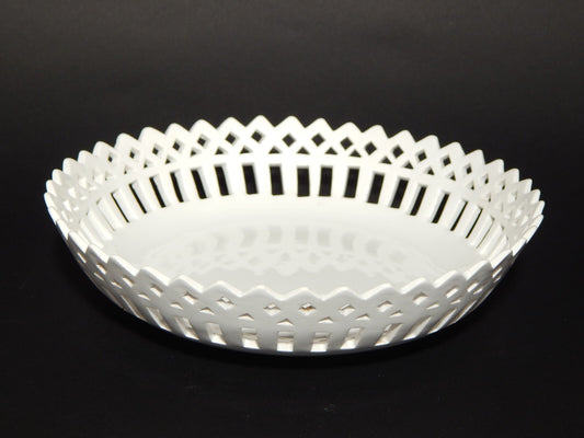 ANTICA RARA CIOTOLA TRAFORATA CERAMICA BIANCA RICHARD MILANO PRIMO 900