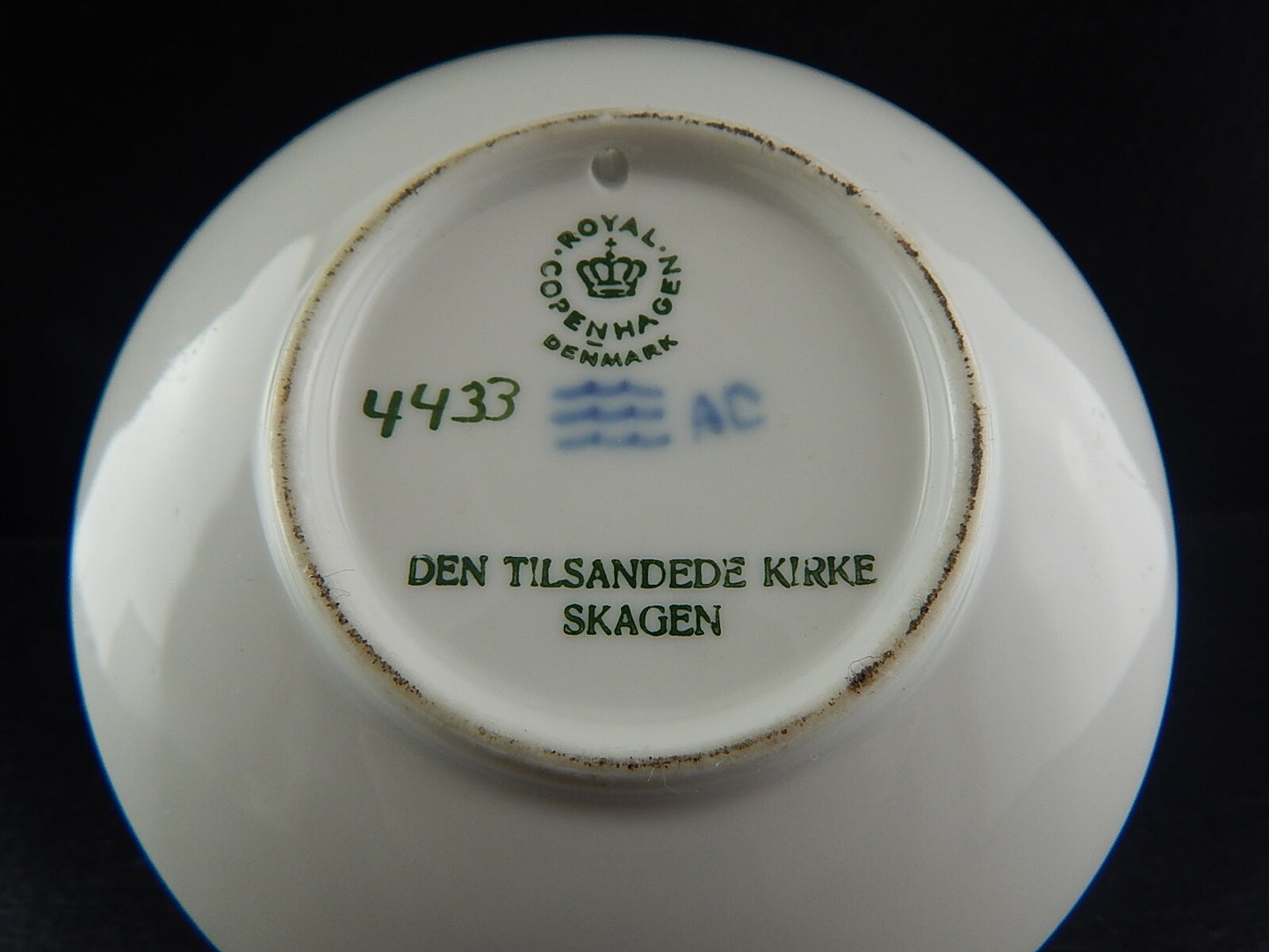 ROYAL COPENHAGEN PIATTINO DECORATIVO PORCELLANA CHIESA SOMMERSA SKAGEN