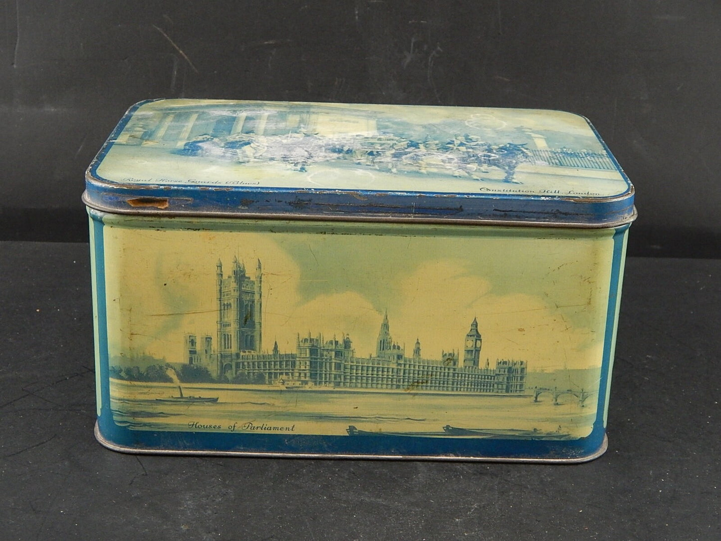 COLLEZIONE ANTICA SCATOLA LATTA INGLESE DOLCI PASCALL SWEETS BUTTER BRAZILS