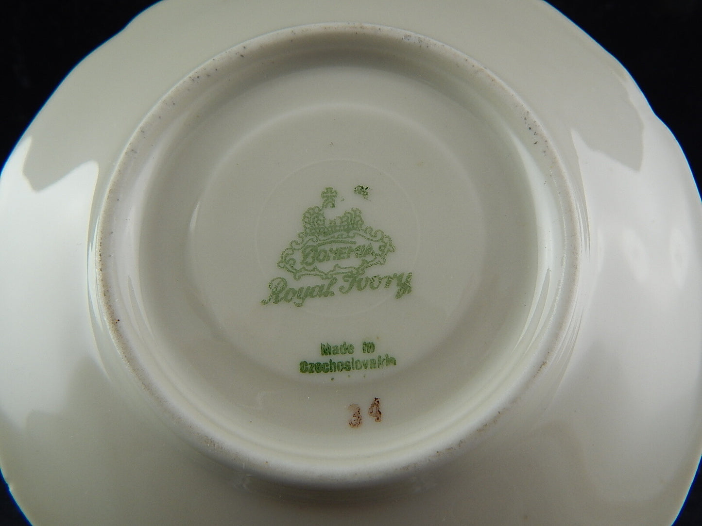 ANTICA PREZIOSA RARA TAZZINA CAFFÈ BOHEMIA ROYAL IVORY DECORO ARGENTO