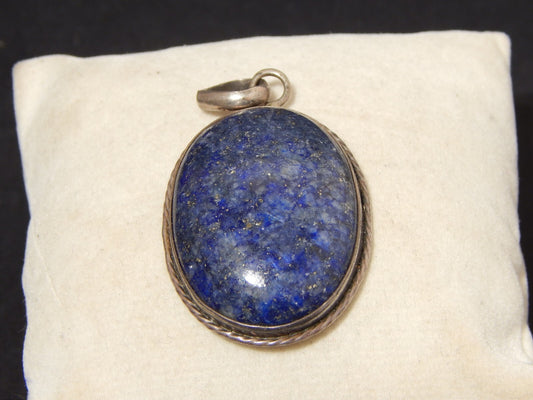 VINTAGE CIONDOLO IN ARGENTO CON CABOCHON IN LAPISLAZZULO