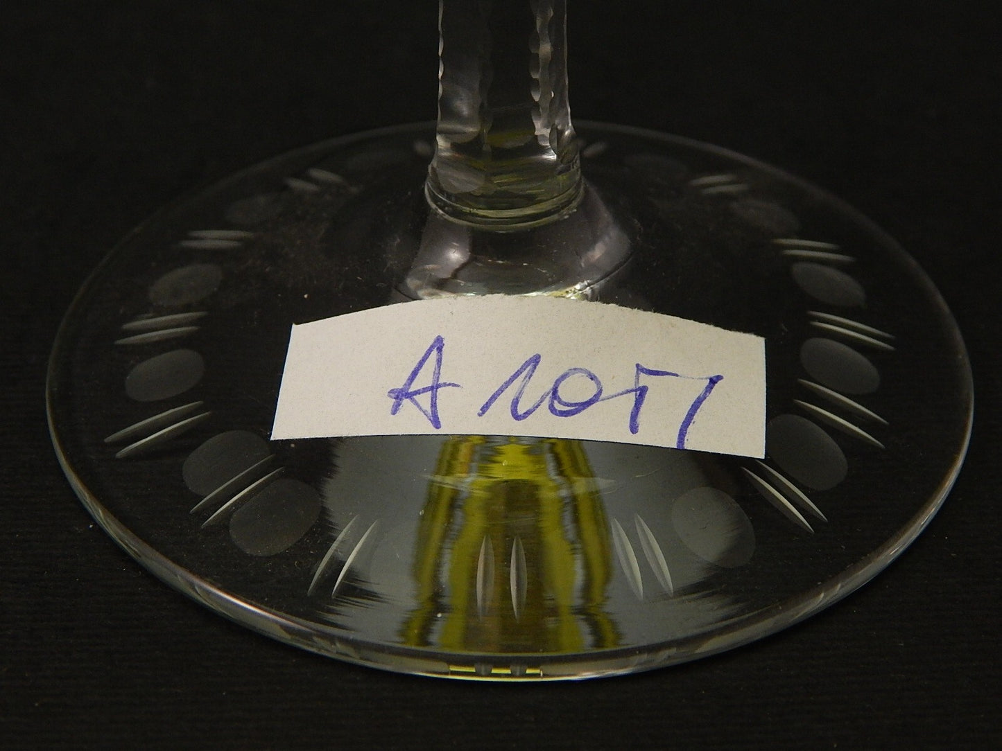 PREZIOSO VINTAGE BICCHIERE CALICE CRISTALLO BOEMIA MOLATO A1051