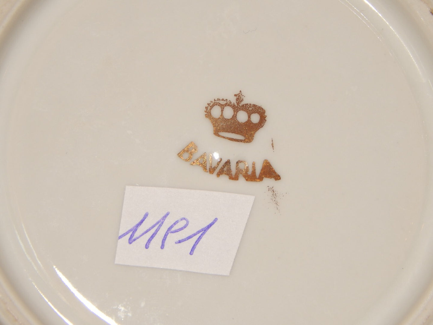 ANTICA ROCAILLE TAZZA TE' PORCELLANA BIANCA E ORO ZECCHINO BAVARIA