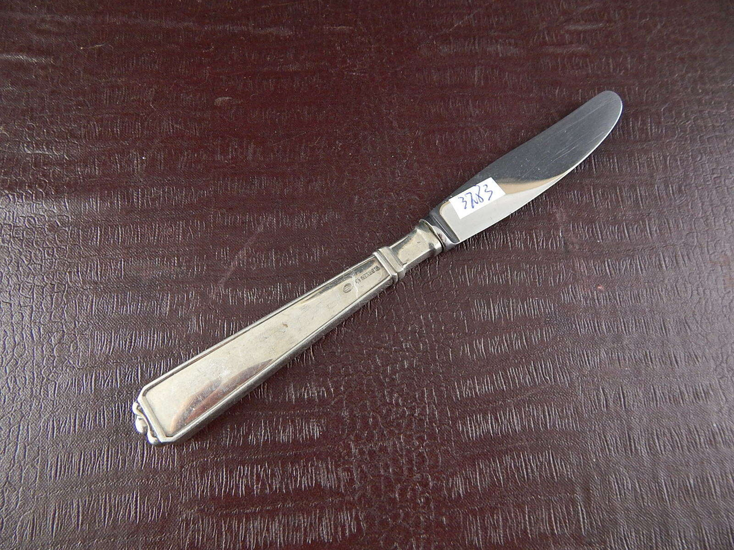 VINTAGE DEL 1956 COLTELLO COLAZIONE BURRO RAADVAD MANICO ARGENTO 925 COPENHAGEN