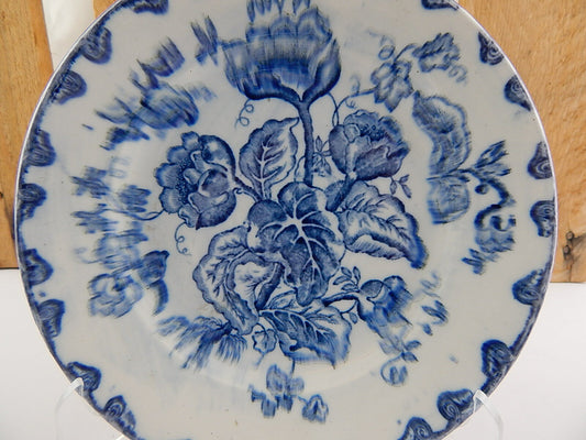 CERAMICA GABUTTI CHIUSA PESIO RARITÀ PIATTO MUSEO BLU FLOW FINE 800 COLLEZIONE