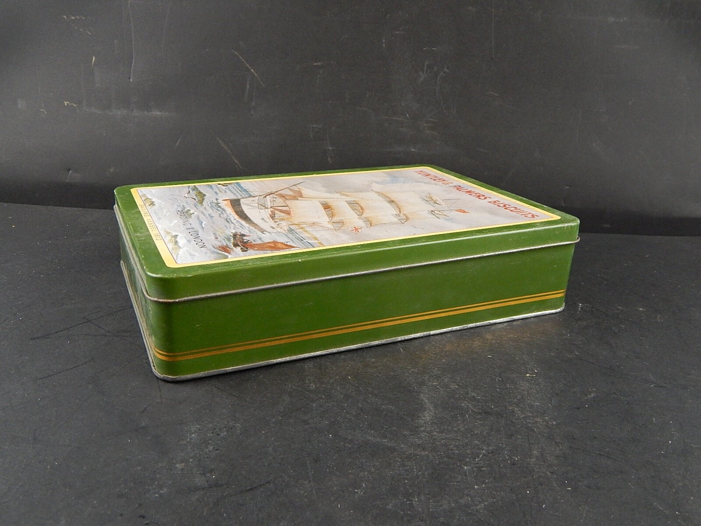 COLLEZIONE VINTAGE SCATOLA LATTA INGLESE BISCOTTI HUNTLEY & PALMERS BISCUITS