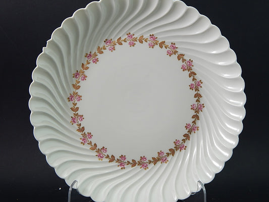 VINTAGE ELEGANTE VASSOIO FONDO PORCELLANA BIANCA FIORELLINI LIMOGES HAVILAND