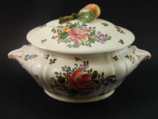 PREZIOSO CENTROTAVOLA ZUPPIERA MAIOLICA CERAMICA PAGANI VECCHIA LODI DIPINTO