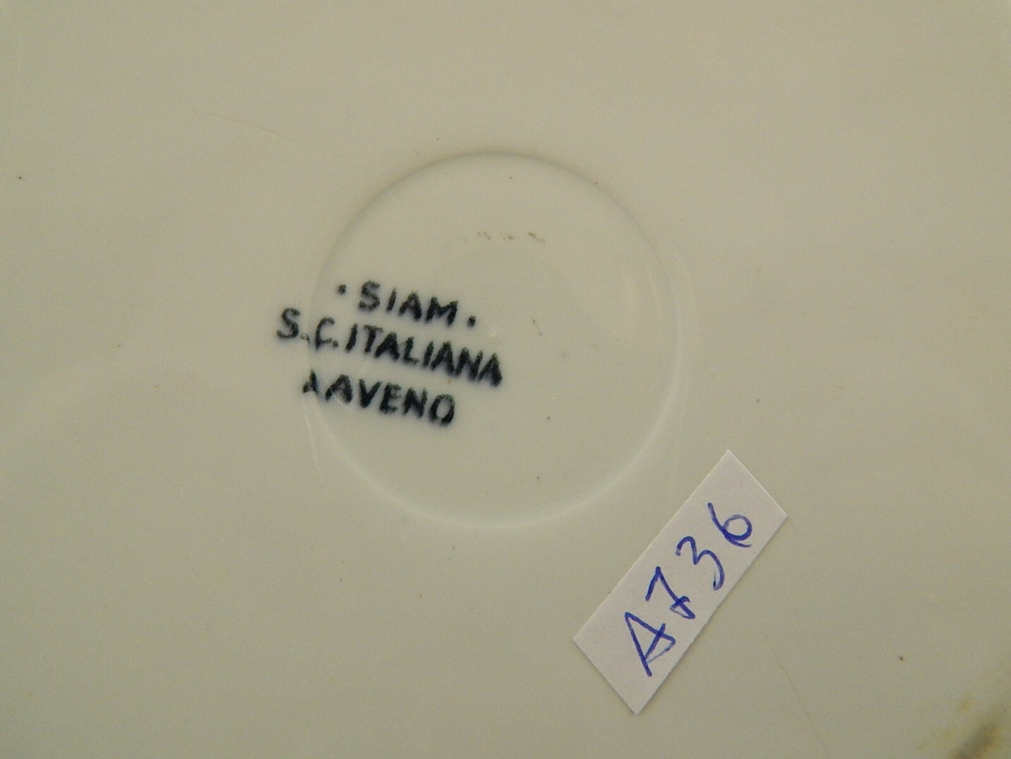 ANTICO PIATTO DESSERT SOCIETA' CERAMICA ITALIANA LAVENO SCI DECORO SIAM A734