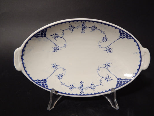 ANTICA RAVIERA VASSOIO PORCELLANA VILLEROY&BOCH WALLERFANGEN BIANCO E BLU