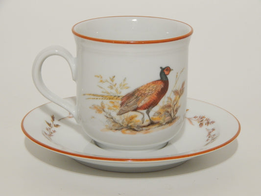 VINTAGE TAZZA TE' CAFFE' PORCELLANA SELTMANN WEIDEN IMERCO MADS STAGE FAGIANO