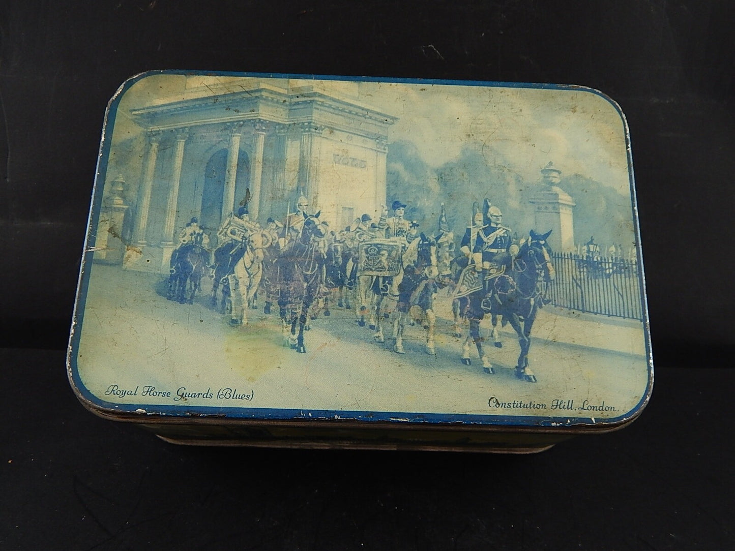 COLLEZIONE ANTICA SCATOLA LATTA INGLESE DOLCI PASCALL SWEETS BUTTER BRAZILS